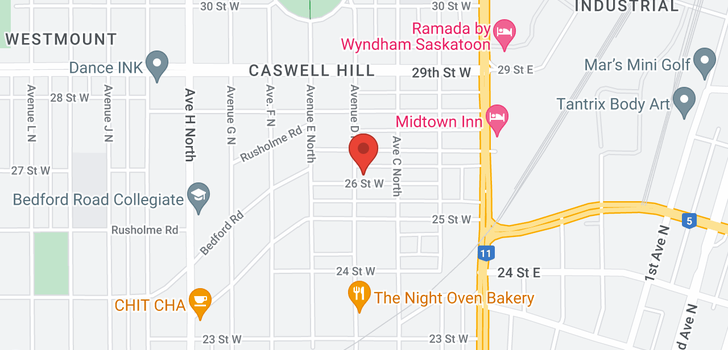 map of 318 26th ST W